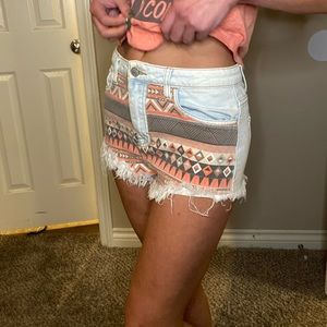 Aztec Print Cutoffs